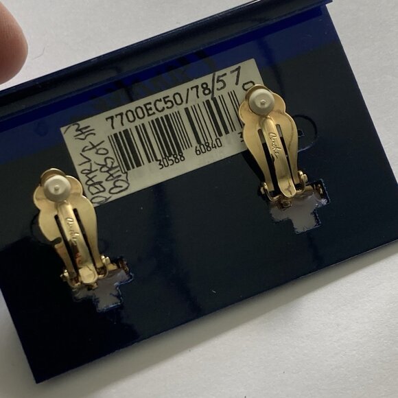 VTG Carolee Earrings Rhinestone Clip Statement Wedding Simulated Diamond Pearls - Picture 12 of 12